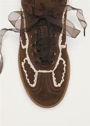 PRE-ORDER / Crochet chocolate leather sneakers Crochet Chocolate ALOHAS